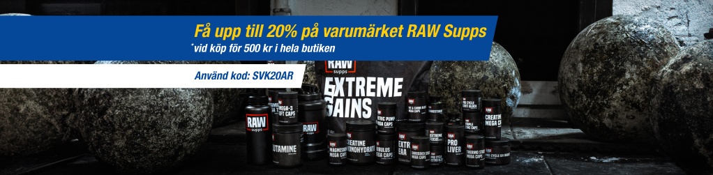 Handla fr 500 kr - f upp till 20% p RAW med kod SVK20AR